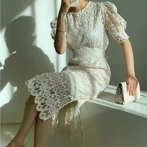 New Beautiful White Lace Dress